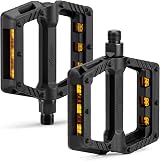 Hycline 9/16 Inch Bike Pedals Aluminum Non-Slip Replacement Pedals