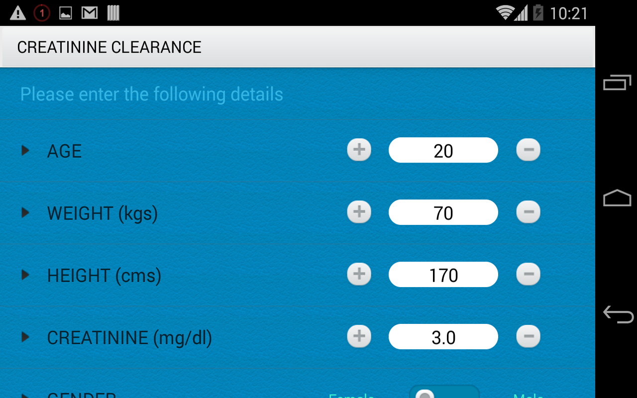 Amazon.com: Creatinine Clearance: Appstore for Android