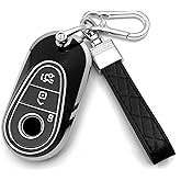 HAOYOUMEI Advanced soft TPU Key Cover is compatible with Mercedes Benz 2024-2025 E 2023-2025 SL CLE GLC 2022-2025 EQE EQS S C Series key (Black Set)