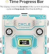 Donner Circle Looper Pedal Stereo Drum Machine 40 Slots 160 Min view 3
