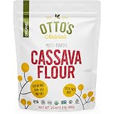 Otto's Naturals Multi-Purpose Organic Cassava Flour, 1.5 LB. | All Purpose Wheat Replacement, Top 9 Allergen Friendly, Use for Bread, Cake and Crust, Gluten &amp; Grain Free, Non-GMO, Nut-Free