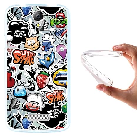 WoowCase Doogee X6 - X6 Pro Hülle, Handyhülle Silikon für [ Doogee X6 - X6 Pro ] Coloriertes Graffiti Handytasche Handy Cover