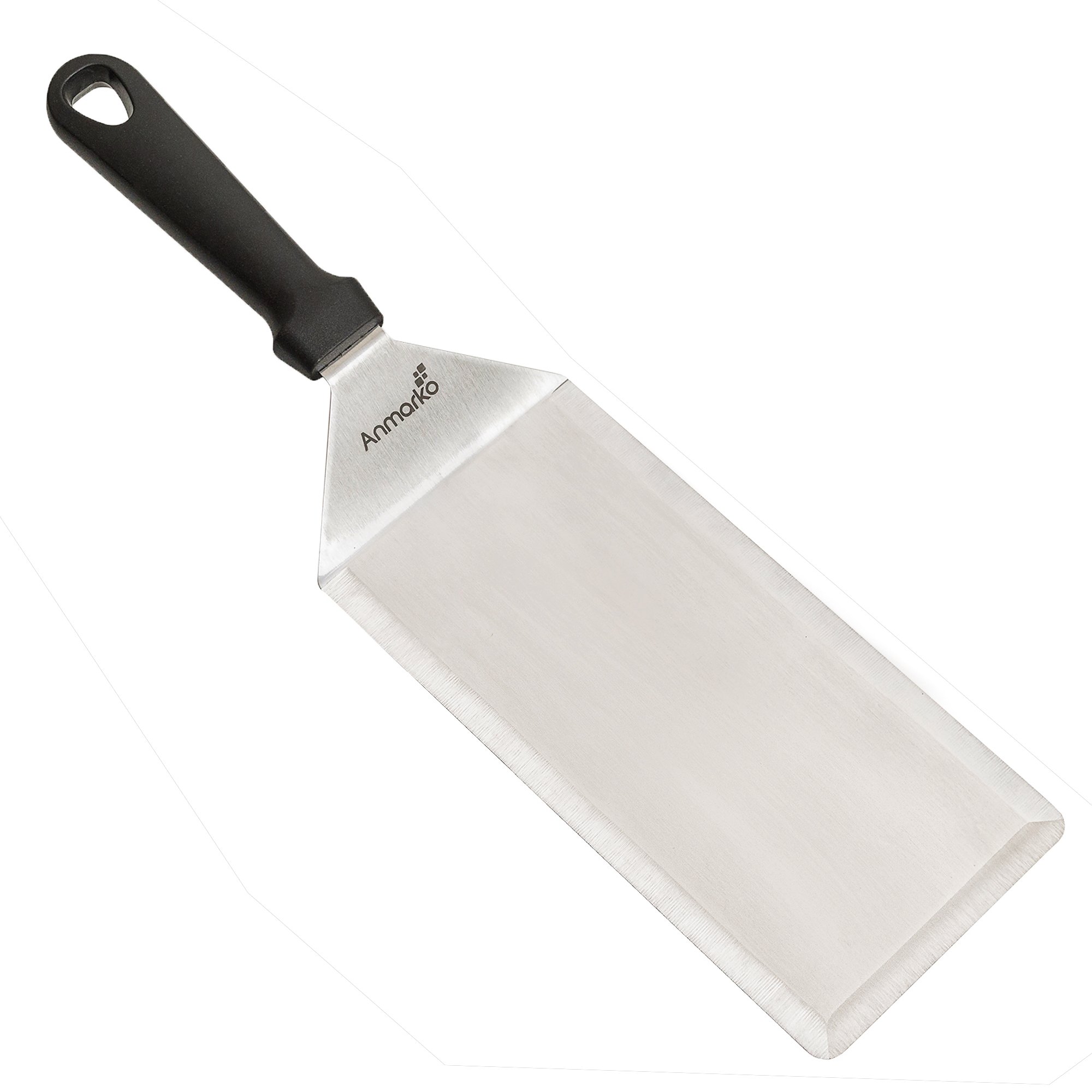 Big Metal Griddle Spatula - Grill spatula 4 x 8 in Large Burger Smasher Hamburger Turner Scraper - Pancake Flipper - Great for BBQ Grill and Flat Top Griddle - Commercial Grade