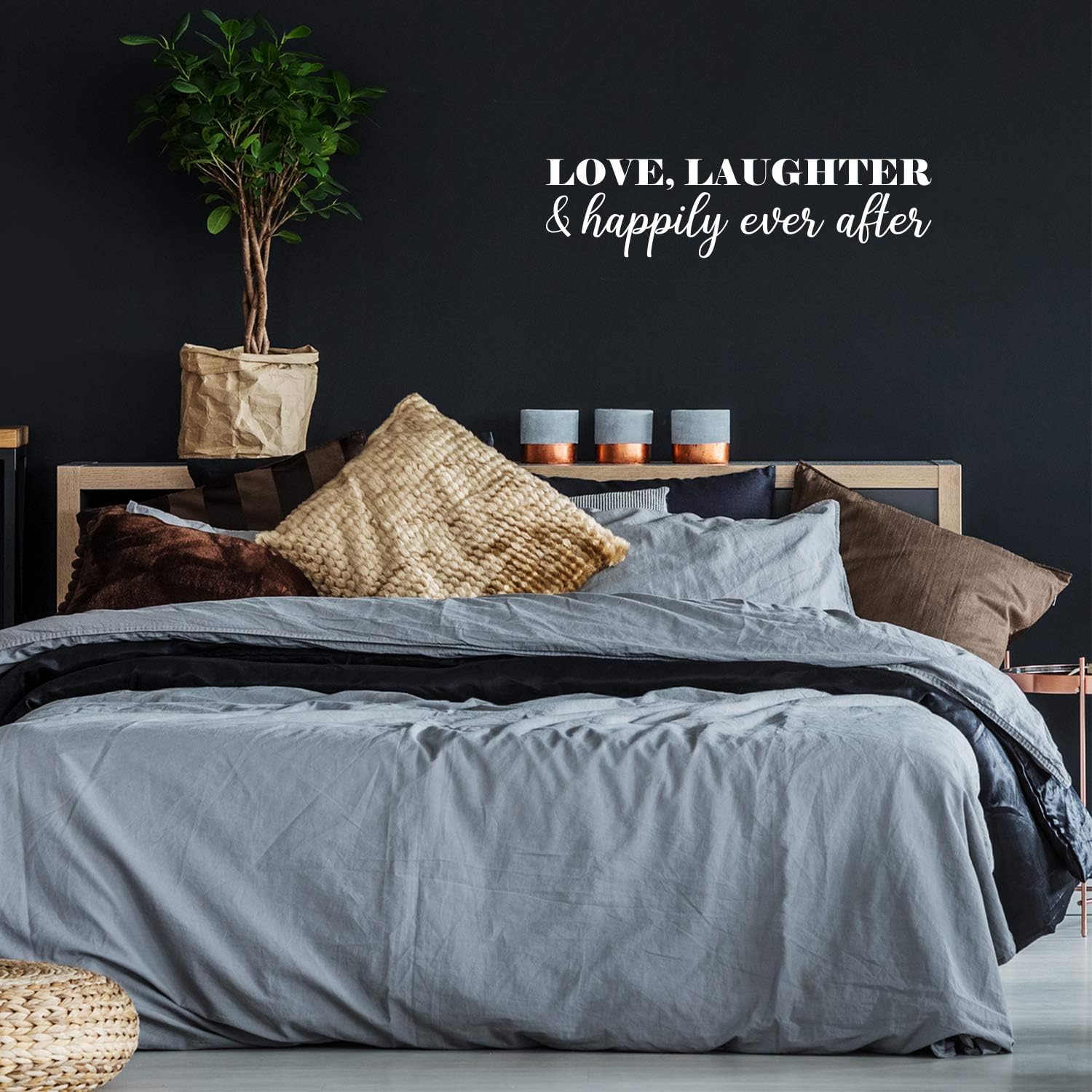 Vinyl Wall Art Decal - Love Laughter & Happily Ever After - 9