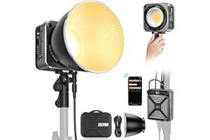 ZHIYUN Molus G200 [Official] 200W COB Video Light, Portable Continuous Output Lighting,2700-6500K 9460 lux@1m, LED Photograph