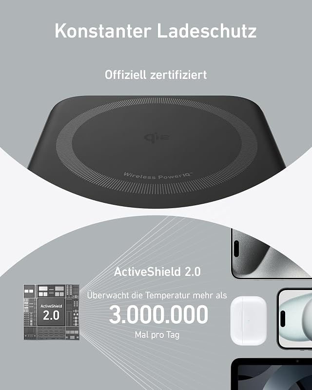 MagGo magnetische Powerbank 10000mAh Qi2 15W mit Halterung