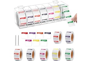3500 Day of The Week Stickers with Wall Mounted Stickers Organizer Box Square Day Dots Food Labels Removable Food Rotation La