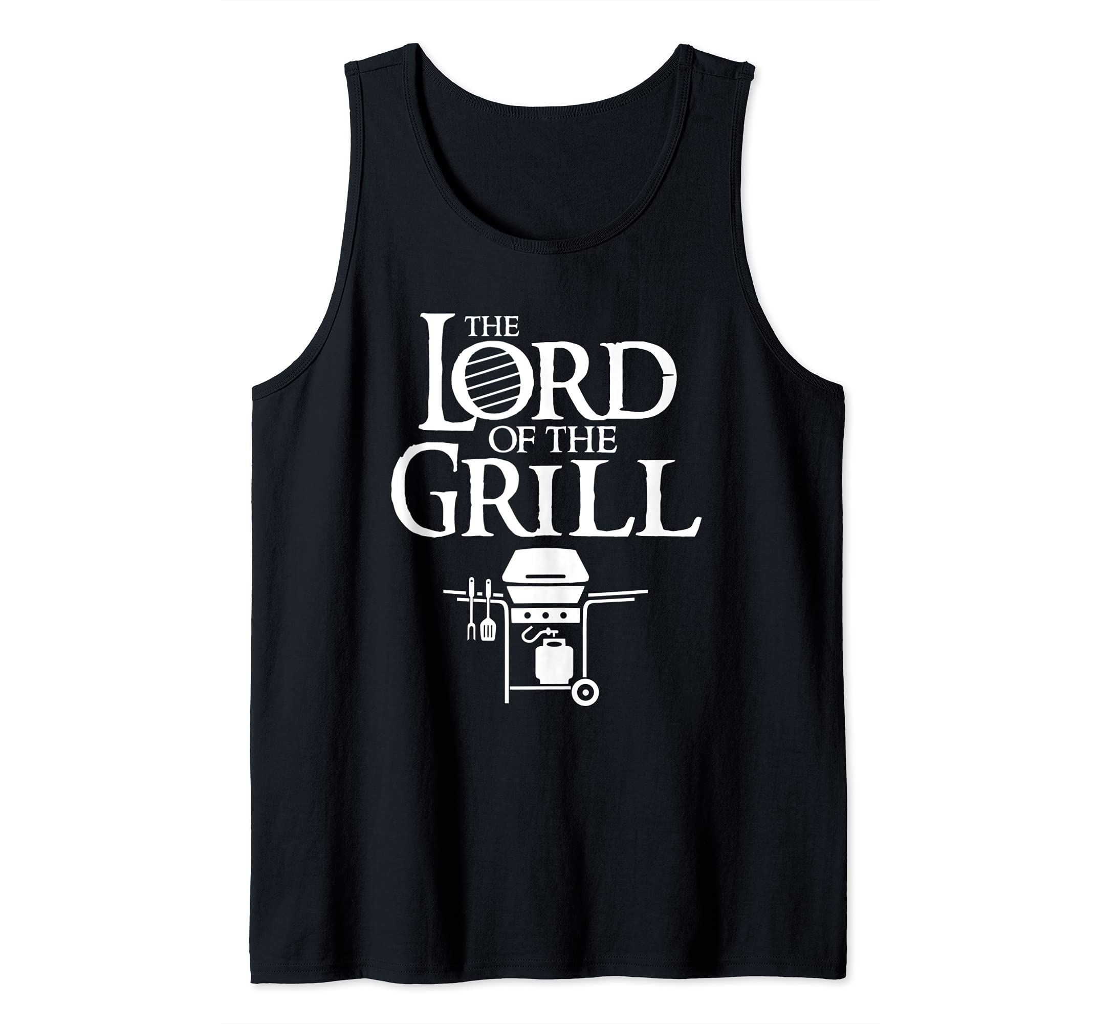 Mens Lord of the Grill funny barbeque Grilling BBQ Dad Tank Top