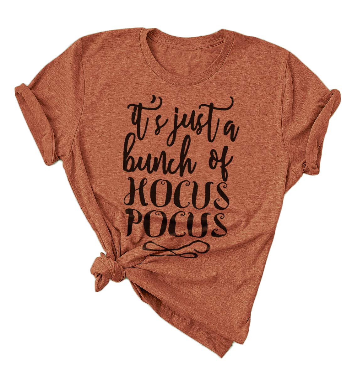 Photo 1 of Hocus Pocus Shirt Sanderson Sisters Funny Spooky Halloween Shirts for Women (S, Burnt Orange1)