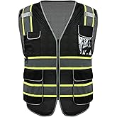 LOHASWORK Safety Vest,Hi Vis Reflective Safety Vests with Pockets, Class 2 High Visibility Vests