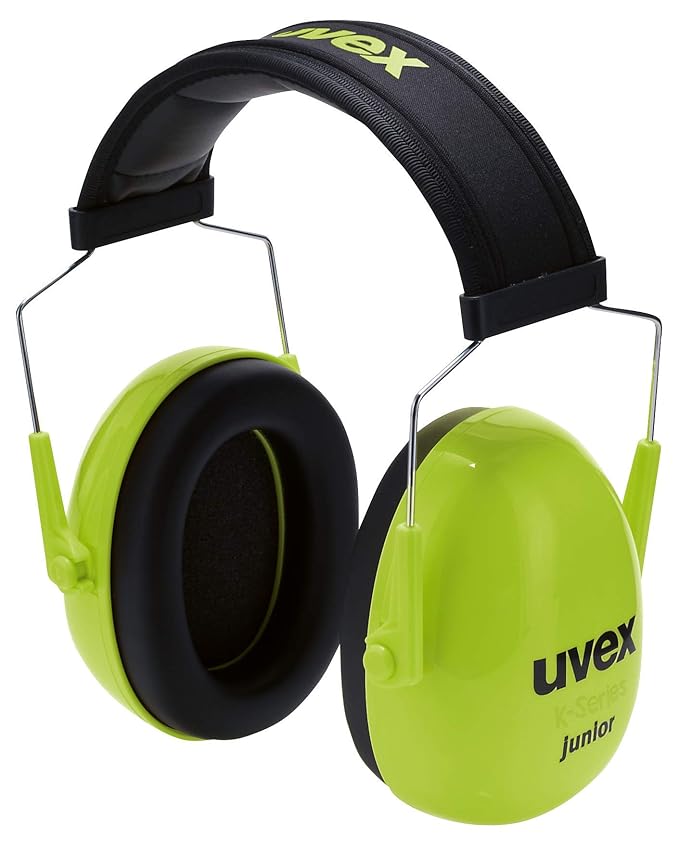 Uvex K Junior Kapselgehörschutz - Passiver Gehörschutz für Kinder - Lime-Schwarz