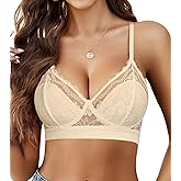 Avidlove Bralettes for Womens Lace Racerback Bras Wireless Unlined Bralette Comfy Bra Sexy Lingerie Tops