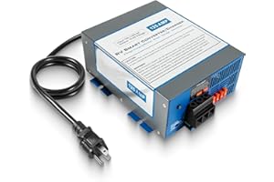 HIHITOMORROW 125 Amp RV Converter 120V AC to 12V DC, Lead & Lithium Compatible, 125Amp RV Power Converter Battery Charger with Built-in 4 Stage Smart Charging, Replacement for WF-9800 Series