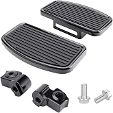 Kiawnia Motorcycle Front Footpegs for Indian Scout Sixty/Bobber 2015-2024 | Rider Footboard, Aluminum Anti-Slip Wide Foot Pegs Footrest Driver Floorboards Motorbike Highway Accessories (Black)