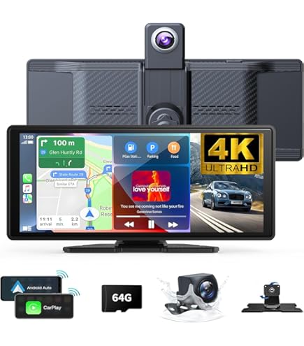Amazon.com: 11.26'' Portable Carplay Screen for Car with 4K Dash