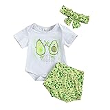 fhutpw 3Pcs Baby Girl Summer Clothes Letter Printed