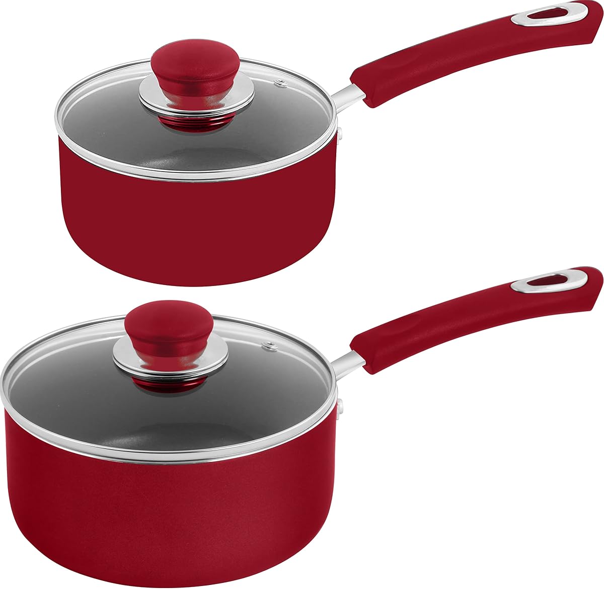 Utopia Kitchen Nonstick Saucepan Set with Lid - Thumbnail 3