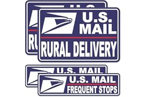 ROMINVIC Car Magnets Postal,Heavy Duty U.S. Reflective Mail Delivery Driver Magnetic Signs,4pcs Car Magnets Rural Carrier Delivery for Cars, SUV, Trucks,Bumper Sticker