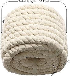 VEIZEDD 100% Cotton Rope, 1 inch x 48