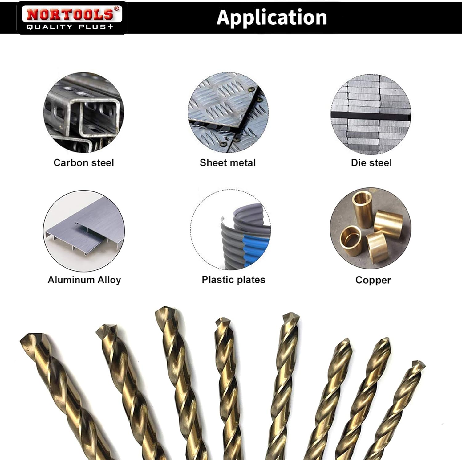 NORTOOLS Cobalt Drill Bit Set,19 PCS Drill Bit Sets Hss-G M35 Cobalt 5% DIN338 Metal Drill Set for Stainless Steel,Hard Metal - Image 5