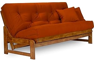 Nirvana Futons Arden Futon Frame - Queen Size (Frame Only), Solid Wood Construction