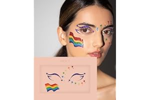 Pride Flag Face Jewel ✮ Mercy London Face Gems Jewels Rainbow Pride Heart