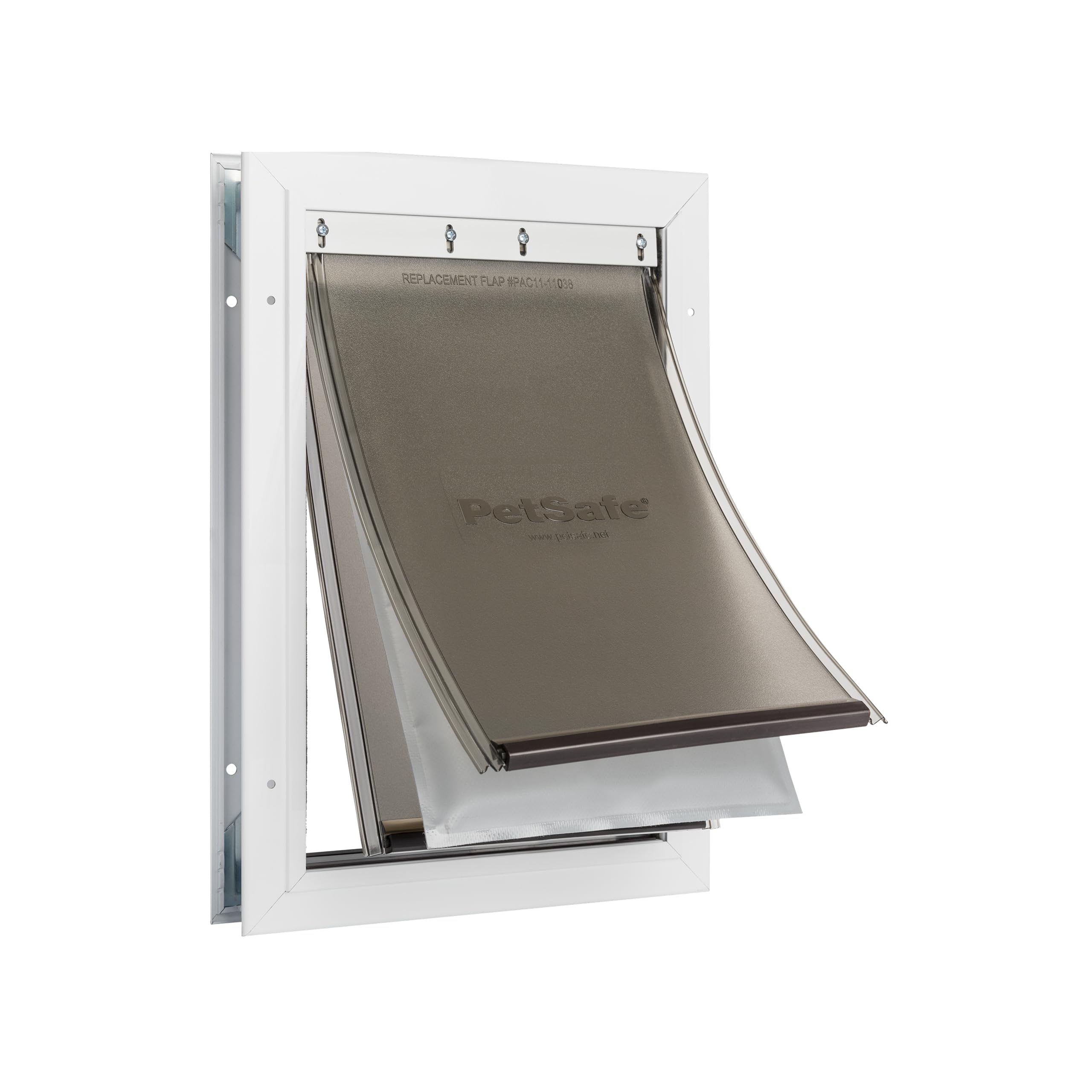 Photo 1 of PetSafe Extreme Weather Aluminum Pet Door - Energy-Saving Thermal Barrier Pet Flap with Slide-in Door Locking & Secure Flap Cover - for Dogs Up to 40 Lb - Medium