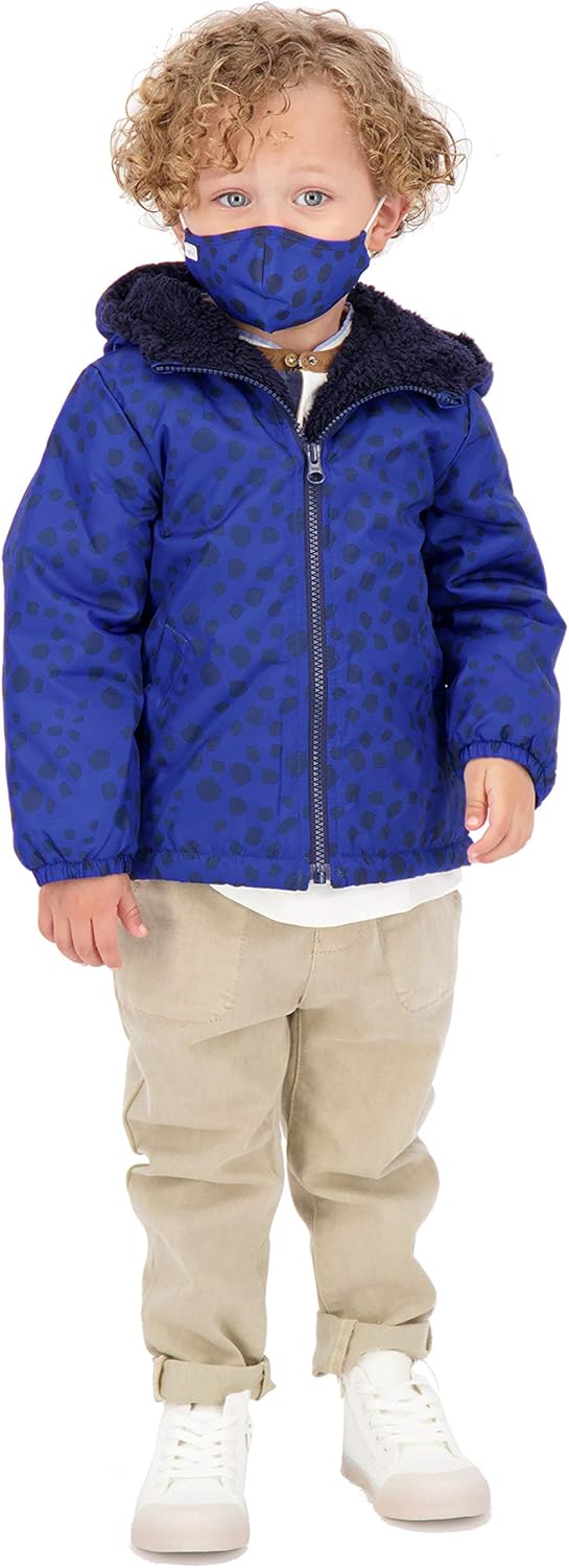 KIKO & MAX boys Midweight Rain Resistant Converts to Pillow Jacket Coat: Clothing