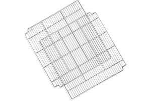 ORIKOOL 24 1/2" x 24 1/2" Commercial Freezer and Refrigerator Replacement Shelves for Double-Door Refrigerators, Set of 2, Epoxy-Coated Gray Steel Wire Shelves