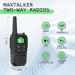 MaxTalker Walkie Talkies Long Range for