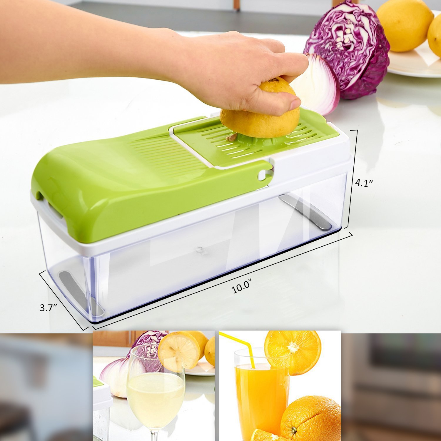 Vegetable Slicer Dicer WEINAS Food Chopper Cuber Cutter, Cheese Grater