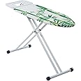 Mabel Home Ironing Board, Made in Europe by Mabel Home, Adjustable Height, Extra Thick Heavy Duty Padded Cover, Extra Cover Included (3 Different Models & Sizes) (Solid STEAM (47" x 18"))
