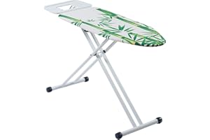 Mabel Home Ironing Board, Made in Europe by Mabel Home, Adjustable Height, Extra Thick Heavy Duty Padded Cover, Extra Cover Included (3 different Models & Sizes) (SOLID STEAM (47" x 18"))