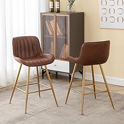 GBZB Velvet Bar Stools, Kitchen Barstools with