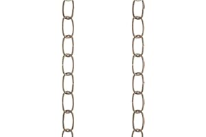Ciata 11 Gauge Fixture/Hanging Basket Chain 36 inch, Antique Brass Finish - 2 Pack