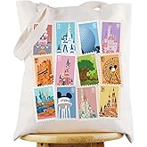 G2TUP Kingdom of Dreams Canvas Tote Bag Mouse Theme Park Gift Fantasy Land Park Shoulder Bag Dreamworld Merchandise