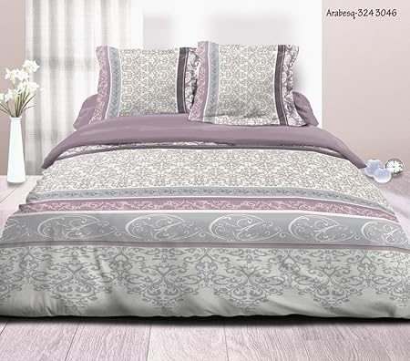 Home Deco - Juego de sábanas para cama doble/king size (4 piezas, 140 x 190 cm/