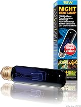 Exo Terra Night Heat Lamp 15 W for Reptiles Blue Glass Night Light