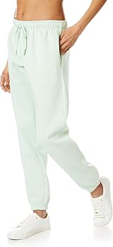 Light & Shade Misty Jade Fleece Joggers with Drawstring Waist L view 3