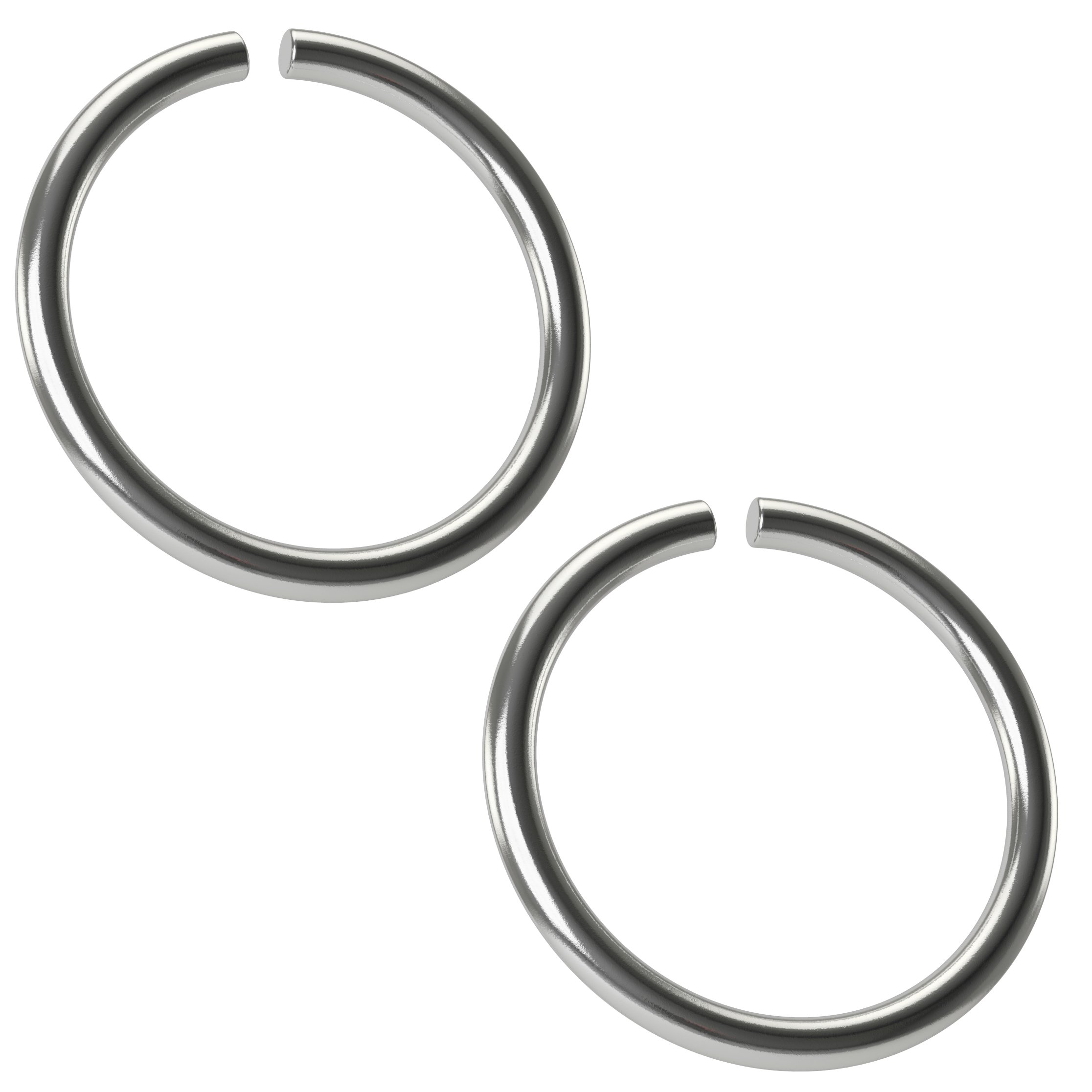 Bling Piercing 3pc 18g 1mm Surgical Stainless Steel Ring Seamless 10mm Inifinity Hoop Endless Cartilage Bar Earrings