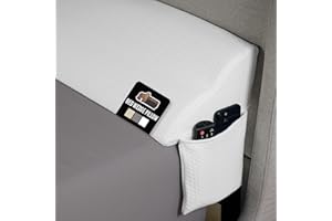 GORILLA GRIP Patent Pending King Bed Wedge Pillow Headboard Gap Filler, US Designed, Comfortable Supportive High Density Foam Pillows, Stay in Place Gripping Dots, Wedges Between Mattress, White