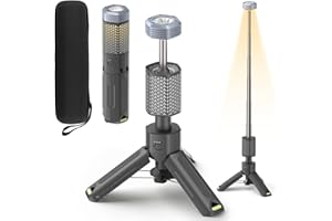 MORIKO Camping Lights Rechargeable Telescopic, Portable Collapsible Magnetic Lantern Camping Essentials, 10,500mAh IP67 Waterproof LED Flashlights, Camping Gear for Hiking Fishing Travel Emergency