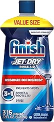 Finish Jet-Dry Dishwasher Rinse Aid, Compatible with Dishwasher Detergent, Prevents Spots & Residues, Dries, Shine & Protects