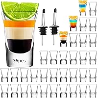 35ml Shot Glasses Set of 36 Clear Shot Glass in Bulk 1.2oz Small Glass Cup for Tequila Vodka Liqueurs Whiskey Espressos