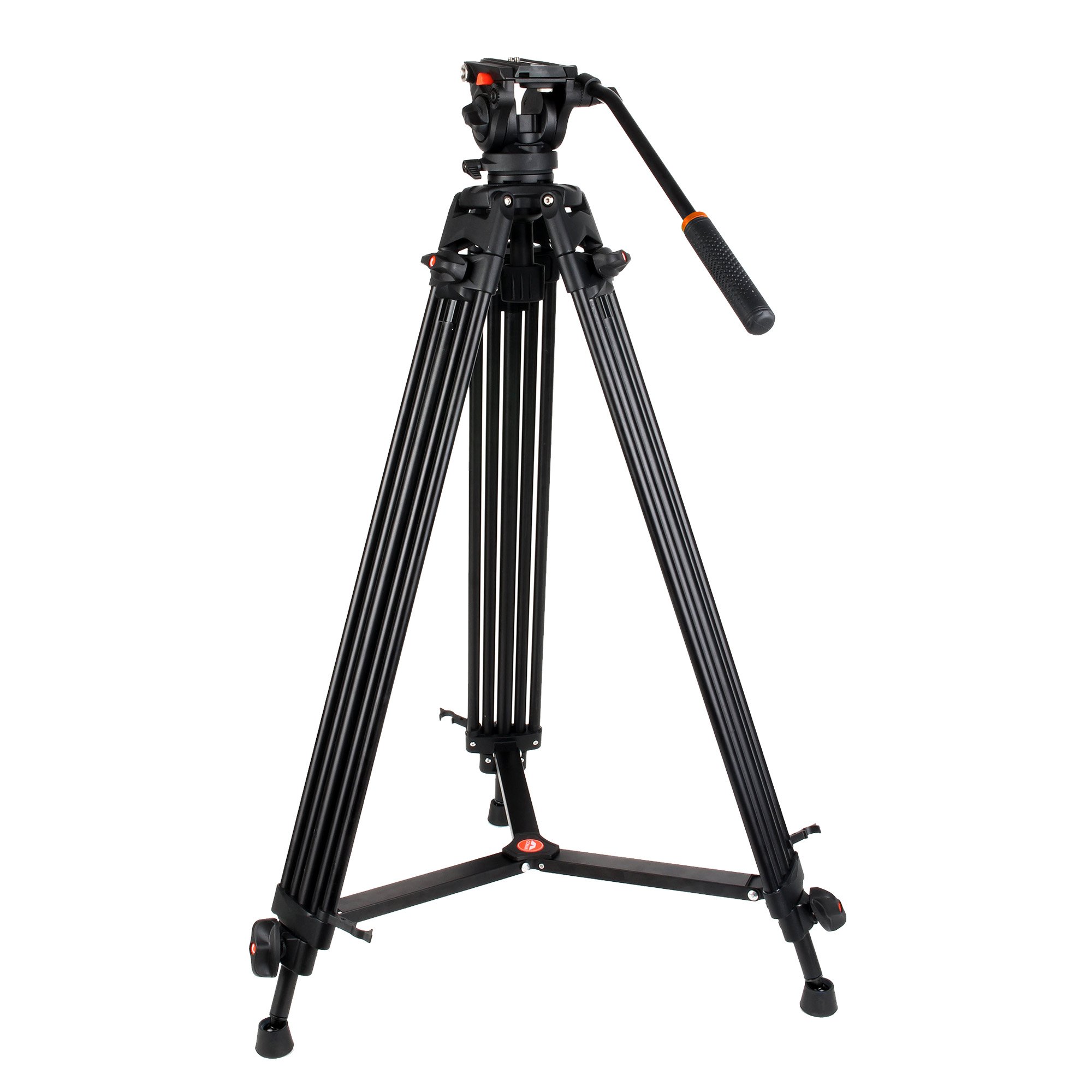 COMAN KX3636 Professional Video Tripod Heavy Duty Aluminum 74 Inch Twin Tubes with Q5 Fluid Head Max Loading 13.2 LB for Pro DV Cameras Camcorders