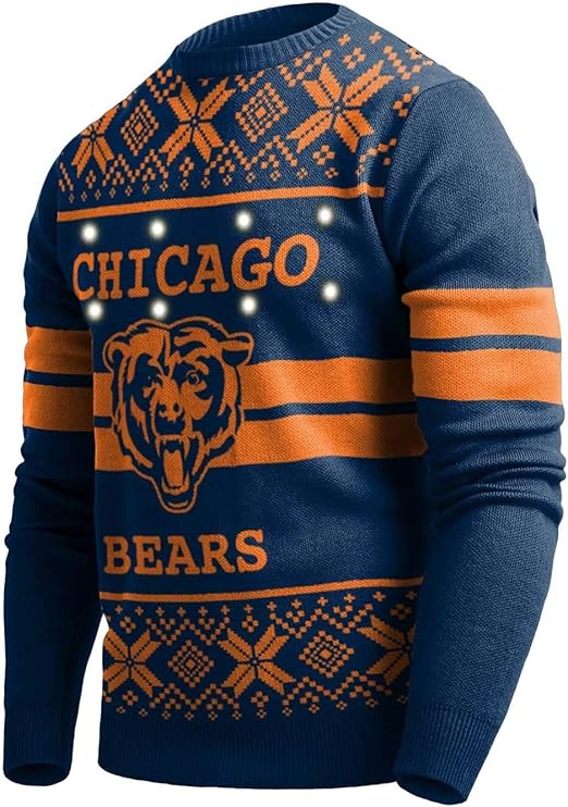 Forever Collectibles FOCO Chicago Bears 2 Stripe Light Up NFL Ugly