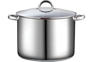 Cook N Home 16 Quart Stockpot with Lid, Stainless Steel
