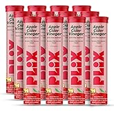 Plix - The Plant Fix | Apple Cider Vinegar Effervescent for Weight Loss & Digestion | Pack of 12 (Apple) | Travel Friendly (180 Tablets)