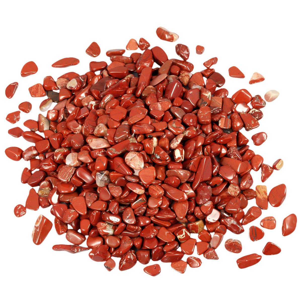 mookaitedecor 1 Pound Red Jasper Tumbled Chip Stones Crushed Tumblestone Crystals Healing Home Decoration