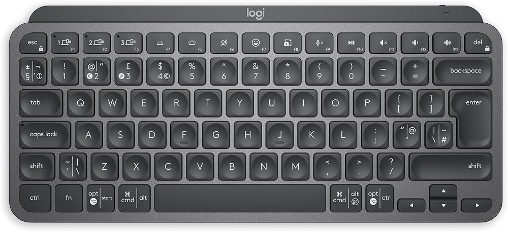 Logitech MX Keys Mini Keyboard Graphite Bluetooth Backlit UK Layout